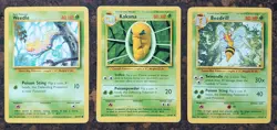 Beedrill 17/102 Non Holo Rare, Base Set Unlimited Pokemon Card + Kakuna + Weedle - Image 5