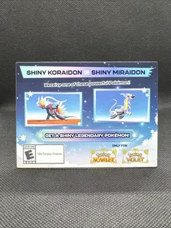 Unscratched Shiny Koraidon & Miraidon Pokemon Scarlet Violet Code Card Gamestop - Image 1