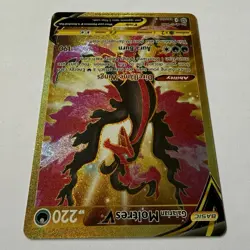 Galarian Moltres V Secret Rare Gold 183/172 Swsh09: Brilliant Stars Pokemon Card - Image 3