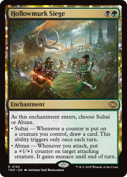 Hollowmurk Siege Tarkir: Dragonstorm PLD Enchantment Rare MAGIC CARD ABUGames - Image 1