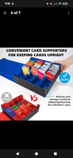 AFIING Trading Card Storage Box, MTG Deck Box with 48 Dividers & Supporters - Image 4