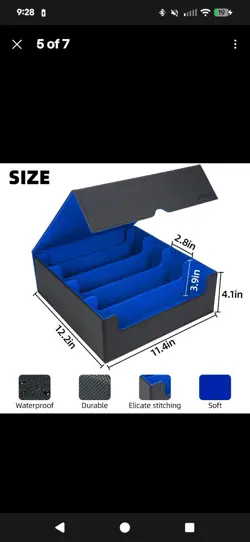 AFIING Trading Card Storage Box, MTG Deck Box with 48 Dividers & Supporters - Image 5