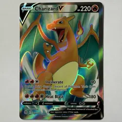Pokemon TCG Charizard v Full Art Ultra Rare Card SWSH Brilliant Stars 153/172 - Image 1