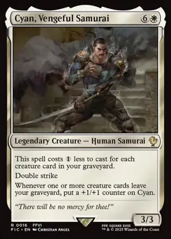 Cyan, Vengeful Samurai Regular - Final Fantasy Commander MTG-NM - Image 1
