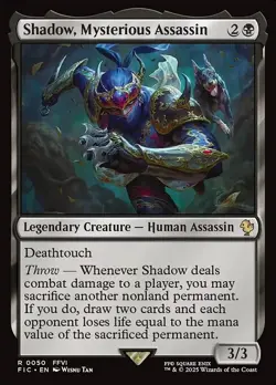 Shadow, Mysterious Assassin Regular - Final Fantasy Commander MTG-NM - Image 1