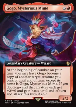 Gogo, Mysterious Mime Extended Art Regular - Final Fantasy Commander MTG-NM - Image 1