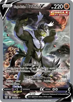 Single Strike Urshifu V (Alternate Full Art, #15 SWSH - Battle Styles NM Pokemon - Image 1
