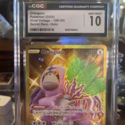 🔥🔥2020 Pokemon Sword and Shield Vivid Voltage Oranguru Secret #199 PSA 10 🔥🔥 - Image 3