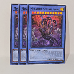 Yugioh! 3x Megalith Notrah Plura DOOD-EN034 Super Rare 1st Ed NM - Image 1