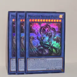 Yugioh! 3x Megalith Notrah Plura DOOD-EN034 Super Rare 1st Ed NM - Image 2