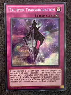 Yugioh Tachyon Transmigration WSUP-EN012 Secret Rare 1st Edition NM - Image 1