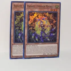 Yugioh! 2x Radiant Typhoon Meghala DOOD-EN012 Super Rare 1st Ed NM - Image 2