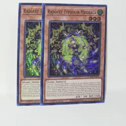 Yugioh! 2x Radiant Typhoon Meghala DOOD-EN012 Super Rare 1st Ed NM - Image 3