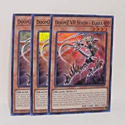 Yugioh! 3x DoomZ VII Seven - Elara DOOD-EN010 Super Rare 1st Ed NM - Image 1