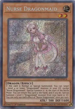 Yugioh! LP Nurse Dragonmaid - MYFI-EN014 - Secret Rare - 1st Edition Lightly Pla - Image 1
