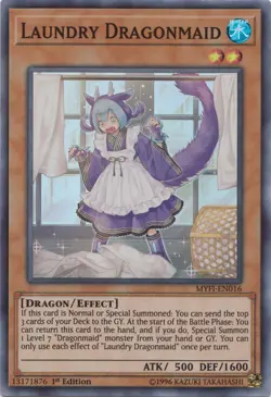 Yugioh! LP Laundry Dragonmaid - MYFI-EN016 - Super Rare - 1st Edition Lightly Pl - Image 1