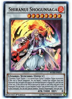 Yugioh! LP Shiranui Shogunsaga - BOSH-EN054 - Ultra Rare - 1st Edition Lightly P - Image 1