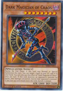 Yugioh! LP Dark Magician of Chaos - SR08-EN015 - Common - 1st Edition Lightly Pl - Image 1