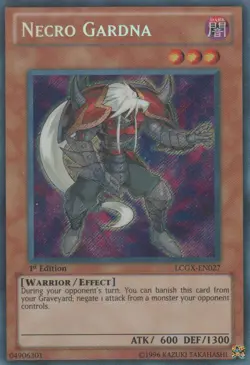 Yugioh! Necro Gardna - LCGX-EN027 - Secret Rare - Unlimited Edition Near Mint, E - Image 1