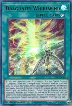 Yugioh! LP Dragunity Whirlwind - GFTP-EN040 - Ultra Rare - 1st Edition Lightly P - Image 1