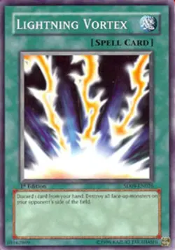 Yugioh! LP Lightning Vortex - SD09-EN026 - Common - 1st Edition Lightly Played, - Image 1