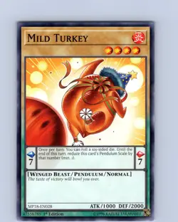 Yu-Gi-Oh TCG Mild Turkey MP18-EN028 1st Edition Regular Common Card NM - Image 1