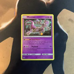 Mewtwo Sun & Moon Black Star Promo SM214 Pokemon Card Raw Holo - Image 1