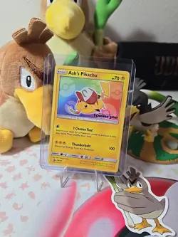 Pokemon Ash's Pikachu SM108 Black Star "I Choose You" Promo Card TCG SM - Image 1