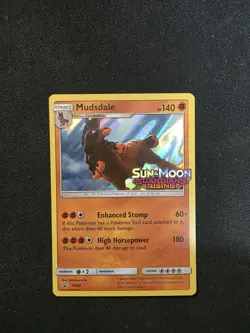 MUDSDALE - SM20 - PRE RELEASE STAMP PROMO - GUARDIANS RISING - POKEMON CARD - Image 1