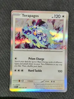 Terapagos - 161/191 Pokemon • Rare • Miscellaneous Cards & Products - Stamped - Image 1