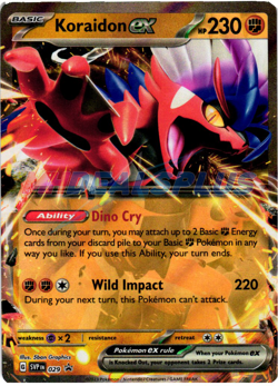 NM Pokemon Koraidon EX SVP029 Black Star Promo Card - Image 1