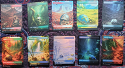 Dual Lands Set of 10 FOIL Proxy Cards Custom Art Cute Critters - Image 1
