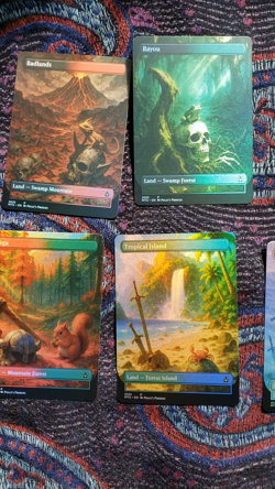 Dual Lands Set of 10 FOIL Proxy Cards Custom Art Cute Critters - Image 2
