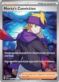 Morty's Conviction - 201/162 - Pokemon Temporal Forces Full Art Trainer Card NM - Image 1