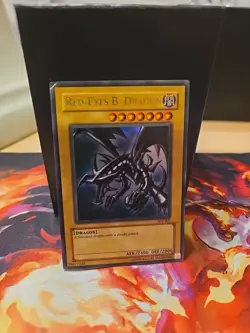 1996 Yu-Gi-Oh YuGiOh Holo Card Red-Eyes Black Dragon SDJ-001 English Artwork 3 - Image 2