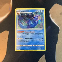 Vaporeon Sword & Shield Black Star Promo SWSH072 Pokemon Card Raw Holo - Image 1