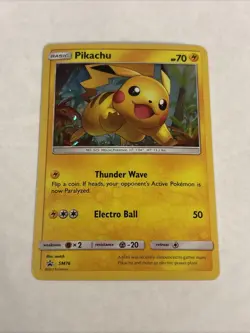 Pikachu SM76 Sm Holo Black Star Promo Card TCG NM - Image 1
