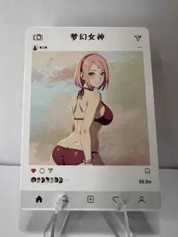 SAKURA HARUNO Naruto GODDESS STORY SIGNED ZR INFLUENCER Anime Girl Card - Image 2