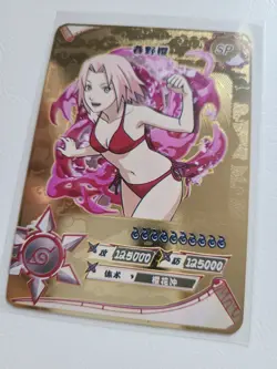 Sakura Haruno Naruto Ninja Goddess Story SP GOLD METAL CARD Shin Sexy Waifu Girl - Image 2