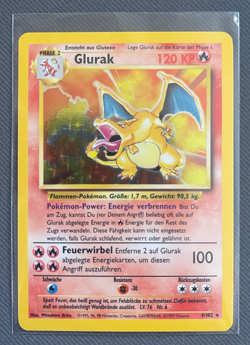 Pokemon TCG - Charizard (Glurak) - Base Set 4/102 Rare Holo 1999 - German Card - Image 1