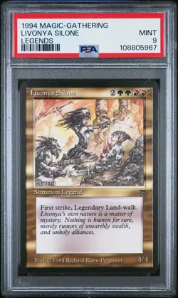 LIVONYA SILONE Legends Rare Reserved List PSA 9 MTG EDH [Nostalgium] - Image 1