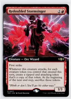 Extended Art REDOUBLED STORMSINGER mtg NM-M Commander Tarkir Dragonstorm 1 Rare - Image 1