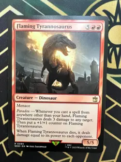 Flaming Tyrannosaurus NM MTG Universes Beyond: Doctor Who Regular - Image 1