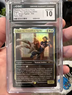 CHUN-LI COUNTLESS KICKS Secret Lair Foil Street Fighter CGC 10 MTG - Image 1