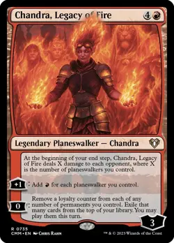 Chandra, Legacy of Fire 735 R Commander Masters MTG - Image 1