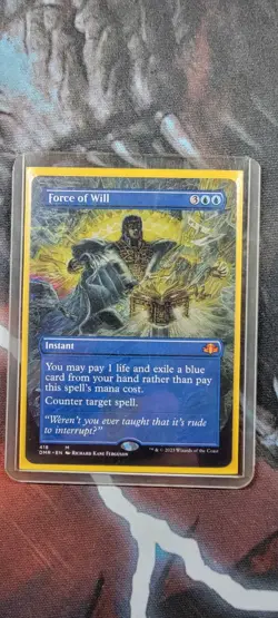 Force Of Will (Borderless Alternate) - Dominaria Remastered - NM - Image 3