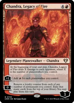 Chandra, Legacy of Fire 735 R Commander Masters MTG pack fresh nm - Image 1