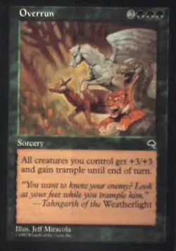 Overrun - Tempest: #243, Magic: The Gathering Nm R201 - Image 1