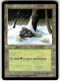Snow-Covered Forest Ice Age #347 Magic the Gathering Land Near Mint - Image 1