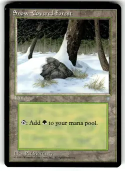 Snow-Covered Forest Ice Age #347 Magic the Gathering Land NM - Image 1